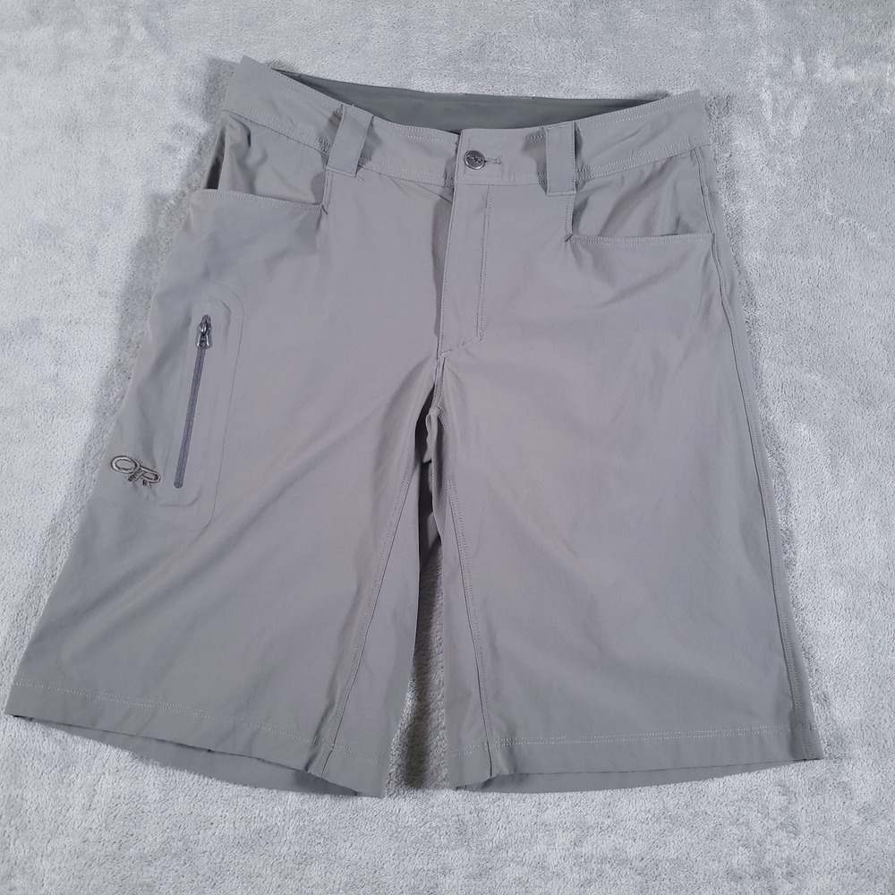 Outdoor Research Shorts Men 30 Gray Ferrosi Hiking Nylon Stretch 12" Inseam